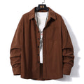 Langarm-Hemd Corduroy in Braun, Grau, Lake Blue – Bild 6 | LuxeStyle