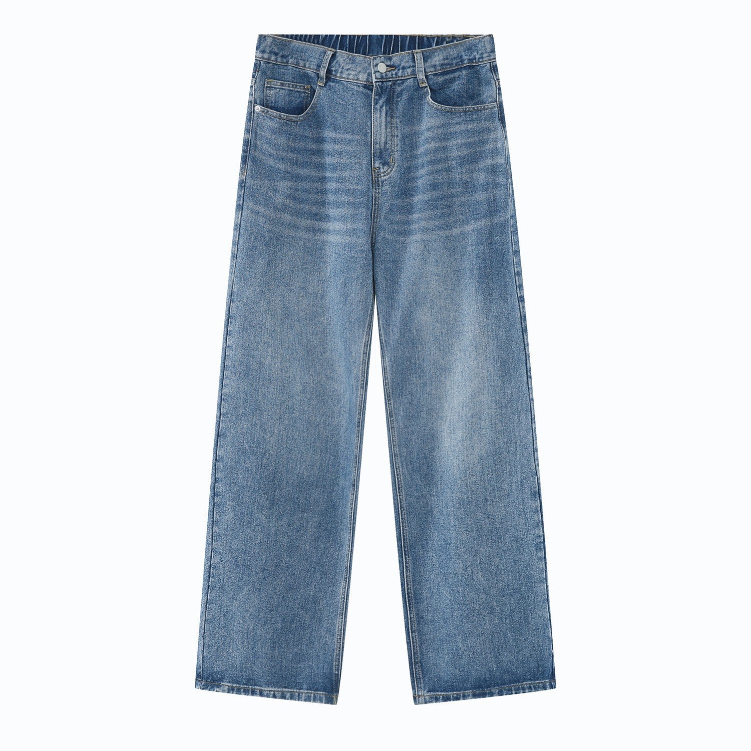 Loose Fit Straight Jeans im Korean Style
