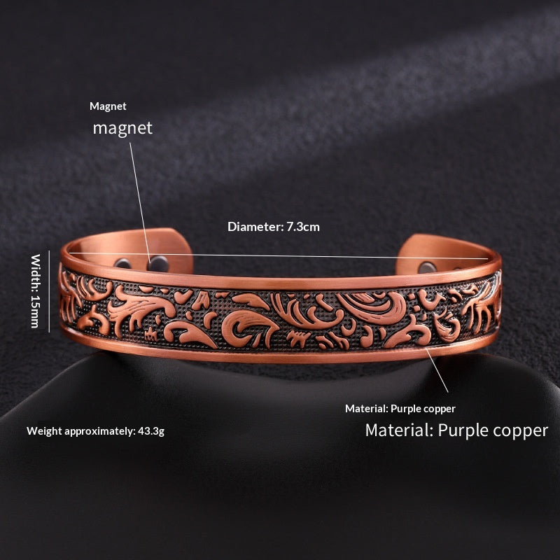 Magnetarmband aus rotem Kupfer – Bild 7 | LuxeStyle