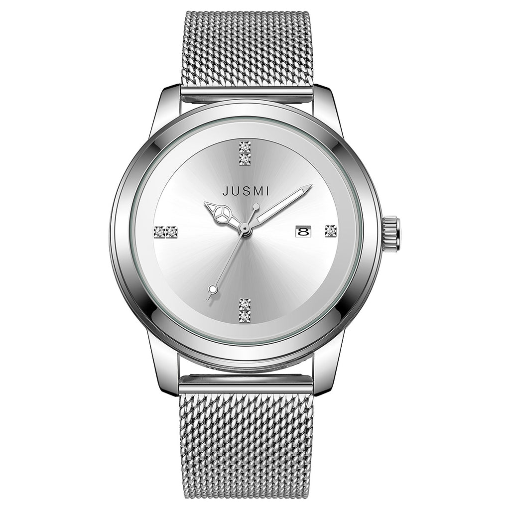 Herren-Quarzuhr mit Milanaise-Armband