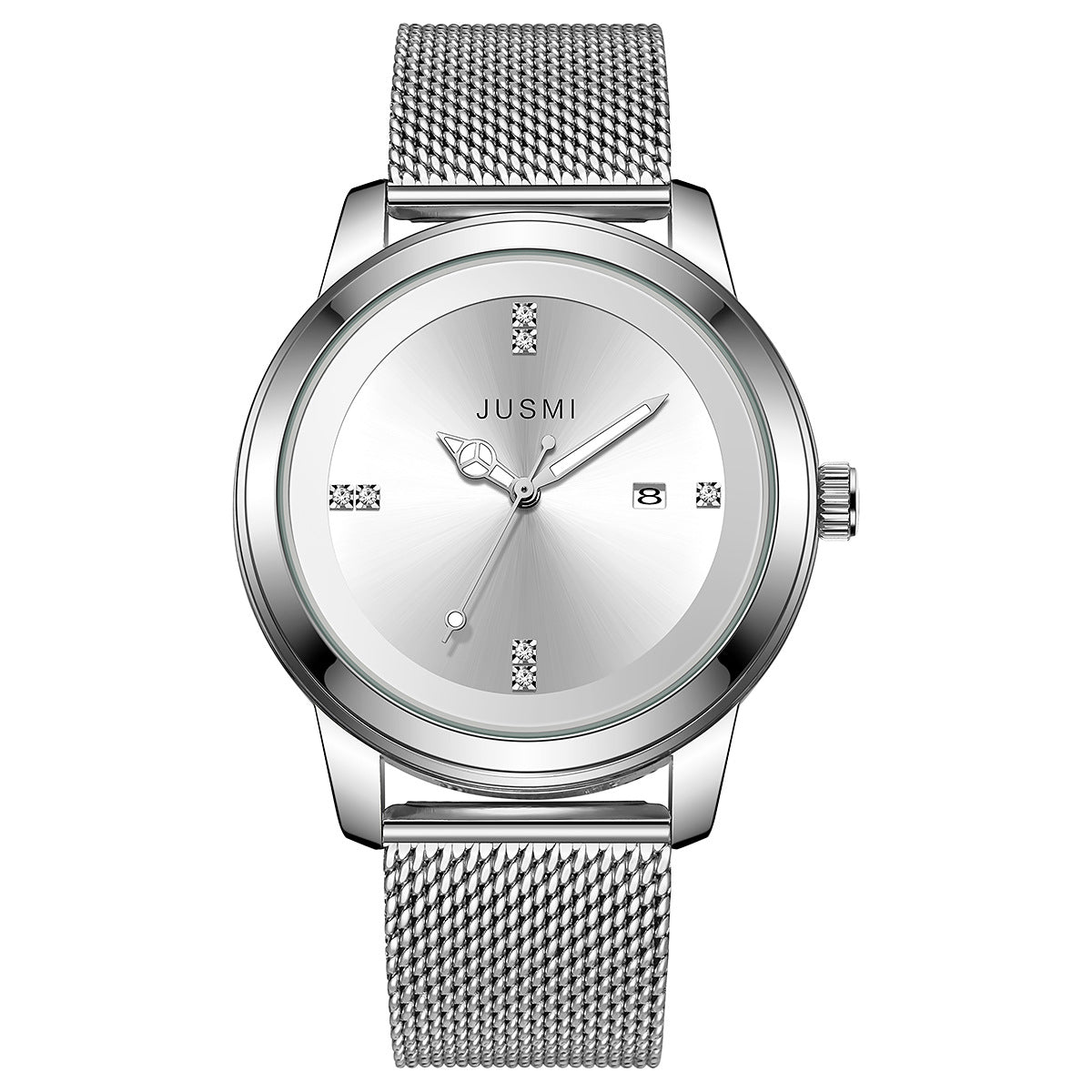Herren-Quarzuhr mit Milanaise-Armband