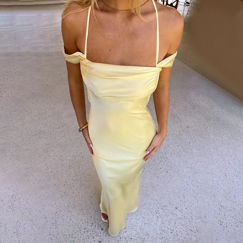 Trägerloses Satin-Abendkleid – Bild 5 | LuxeStyle