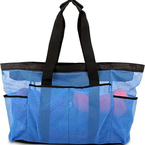 Mesh Strandtasche mit Reissverschluss – Bild 7 | LuxeStyle