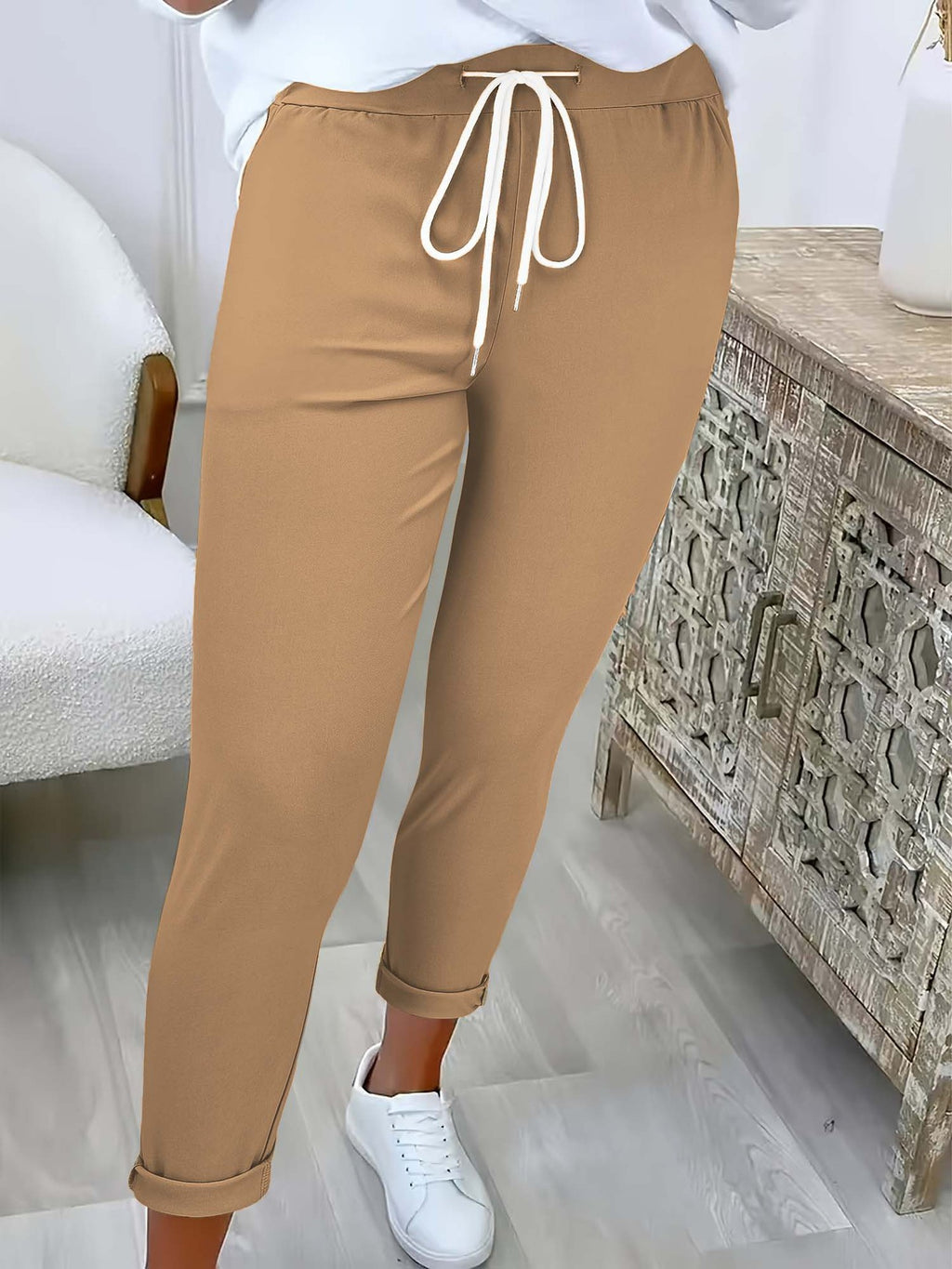Vielseitige Caprihose mit Bündchen