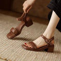 Brown Sandalen mit Kubusabsatz – Bild 6 | LuxeStyle