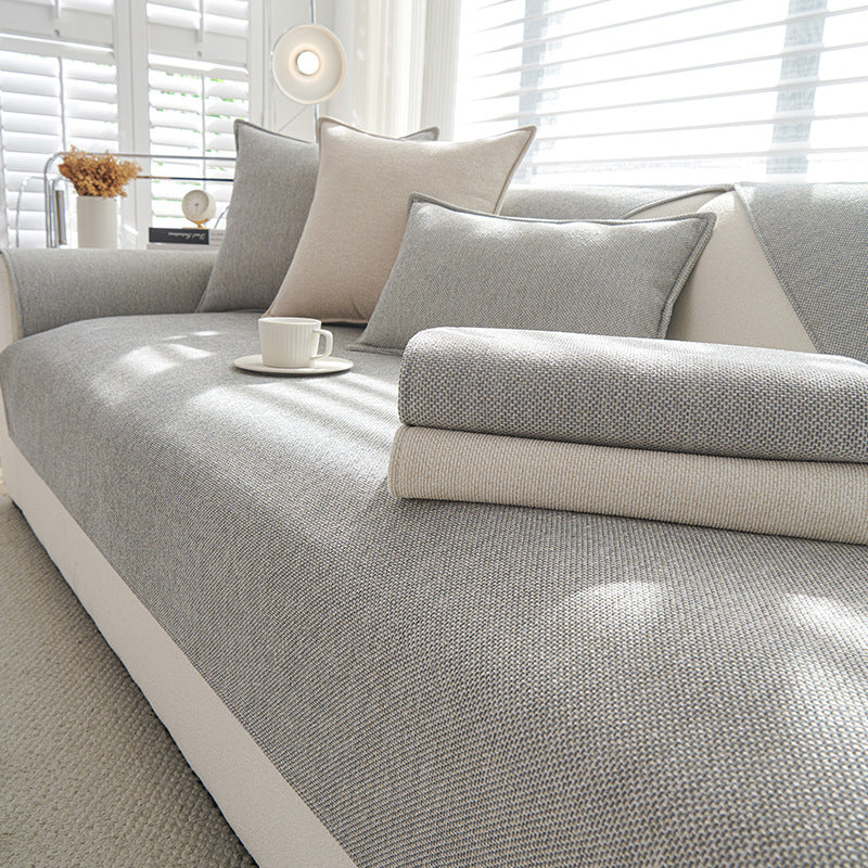 Sofa Kissenhülle aus Chenille, rutschfest – Ansicht 5