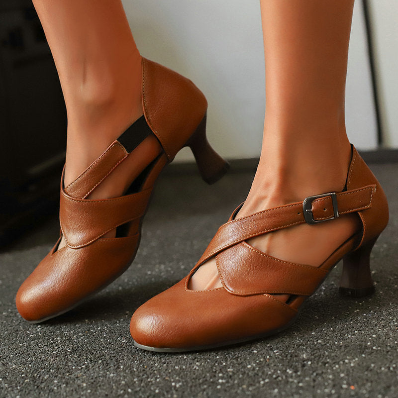 Casual Peep-Toe Sandalen mit Absatz
