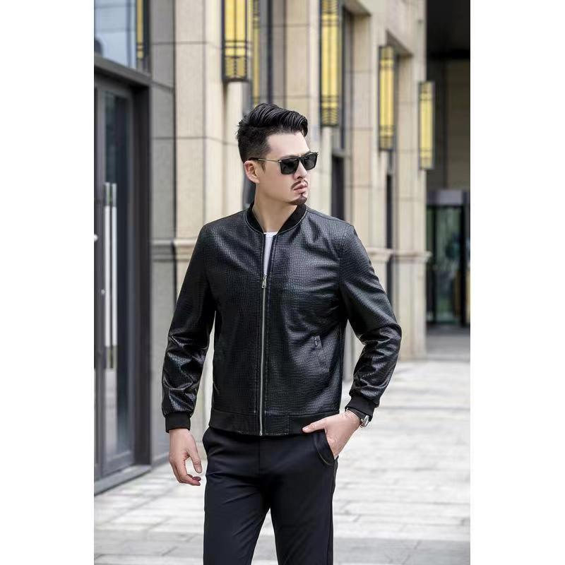 Herrenjacke mit Eiskrack-Muster und Fleecefutter
