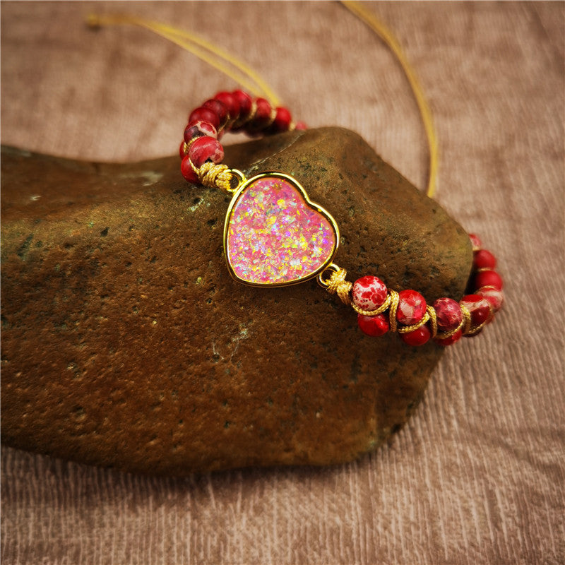 Herz-Armband aus synthetischem Opal – Bild 4 | LuxeStyle