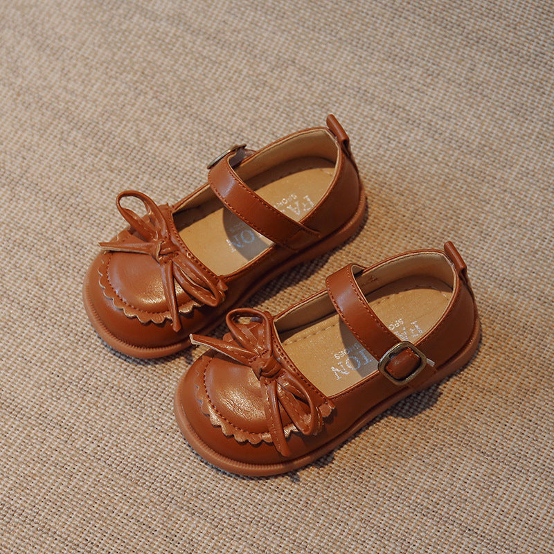 Weiche Leder-Kinderschuhe mit Velcro und rutschfester Sohle