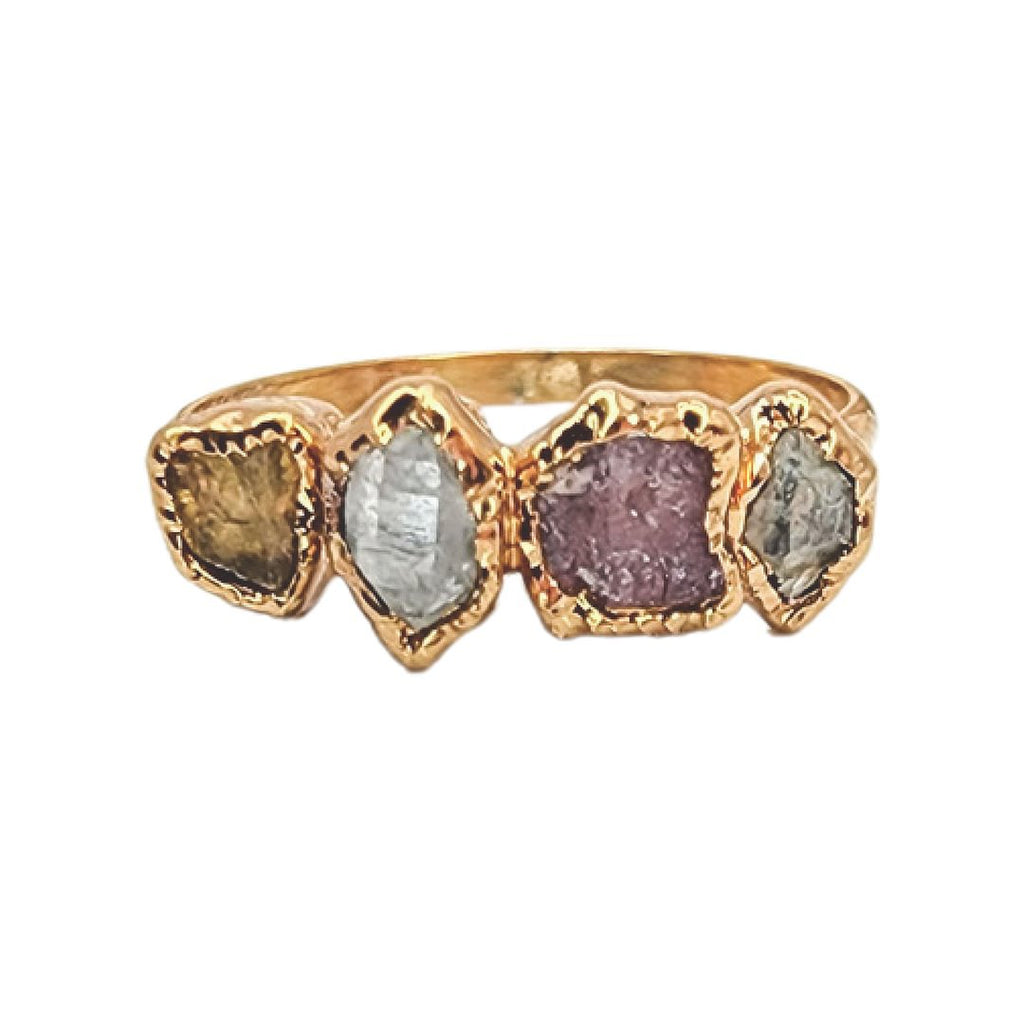 Retro Ring mit Geburtssteinen