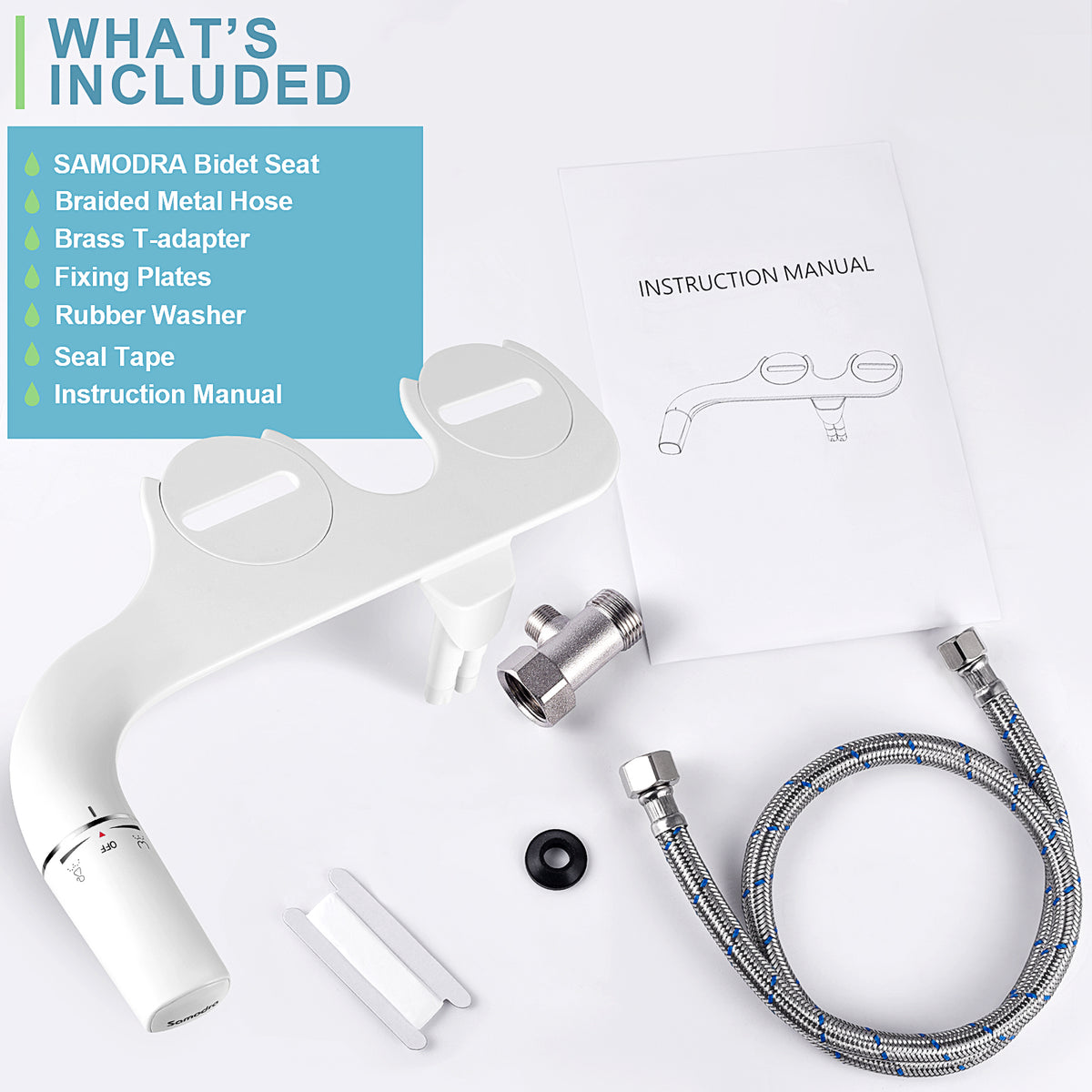 Bidet-Aufsatz mit Gesäss- und Damendusche | LuxeStyle