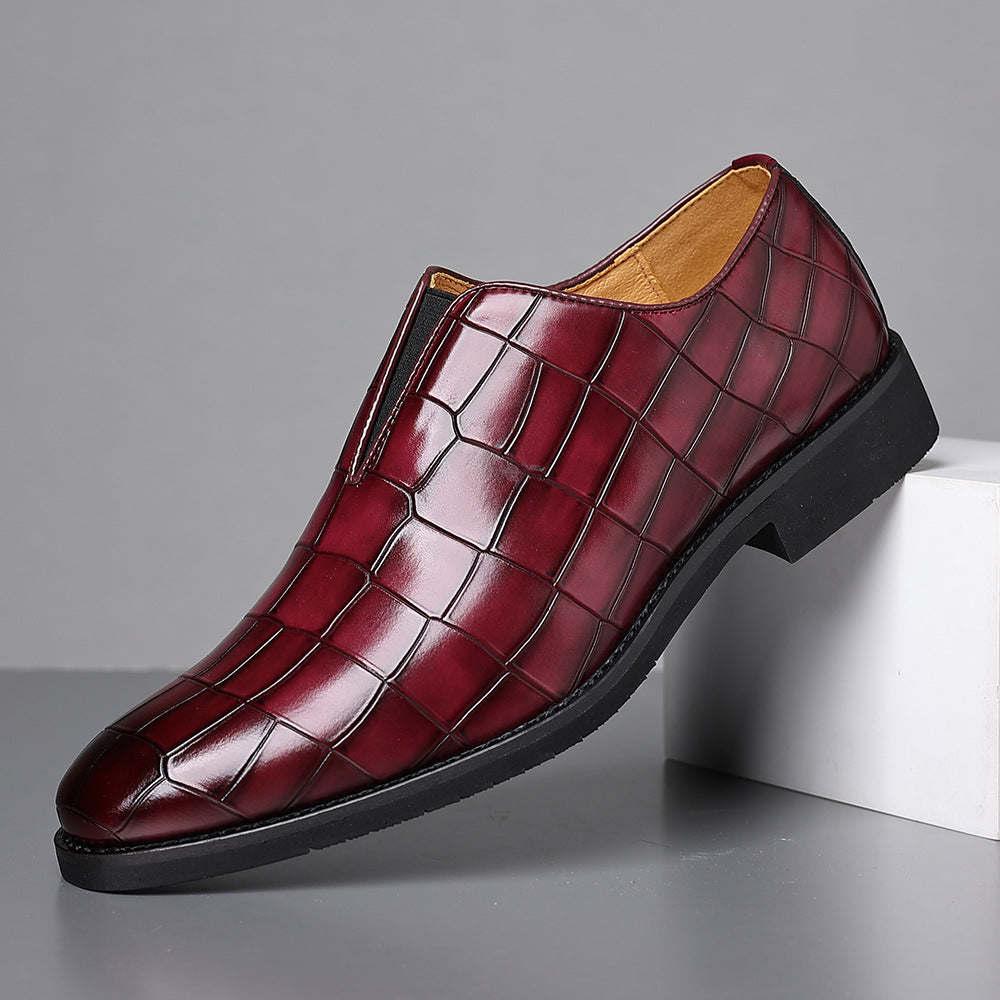 Freizeitschuhe Herren Leder Steinmuster