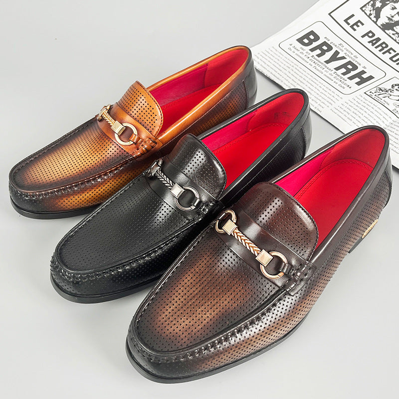 Business-Casual Lederschuhe mit Horsebit-Schnalle