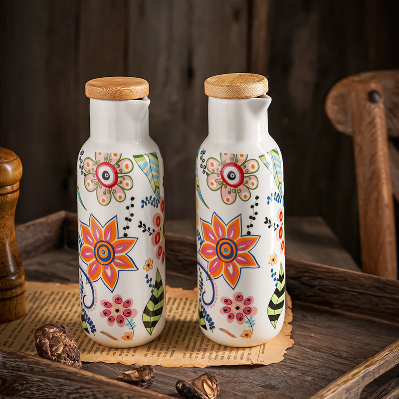 Keramik Ölflasche mit Deckel – Bild 3 | LuxeStyle