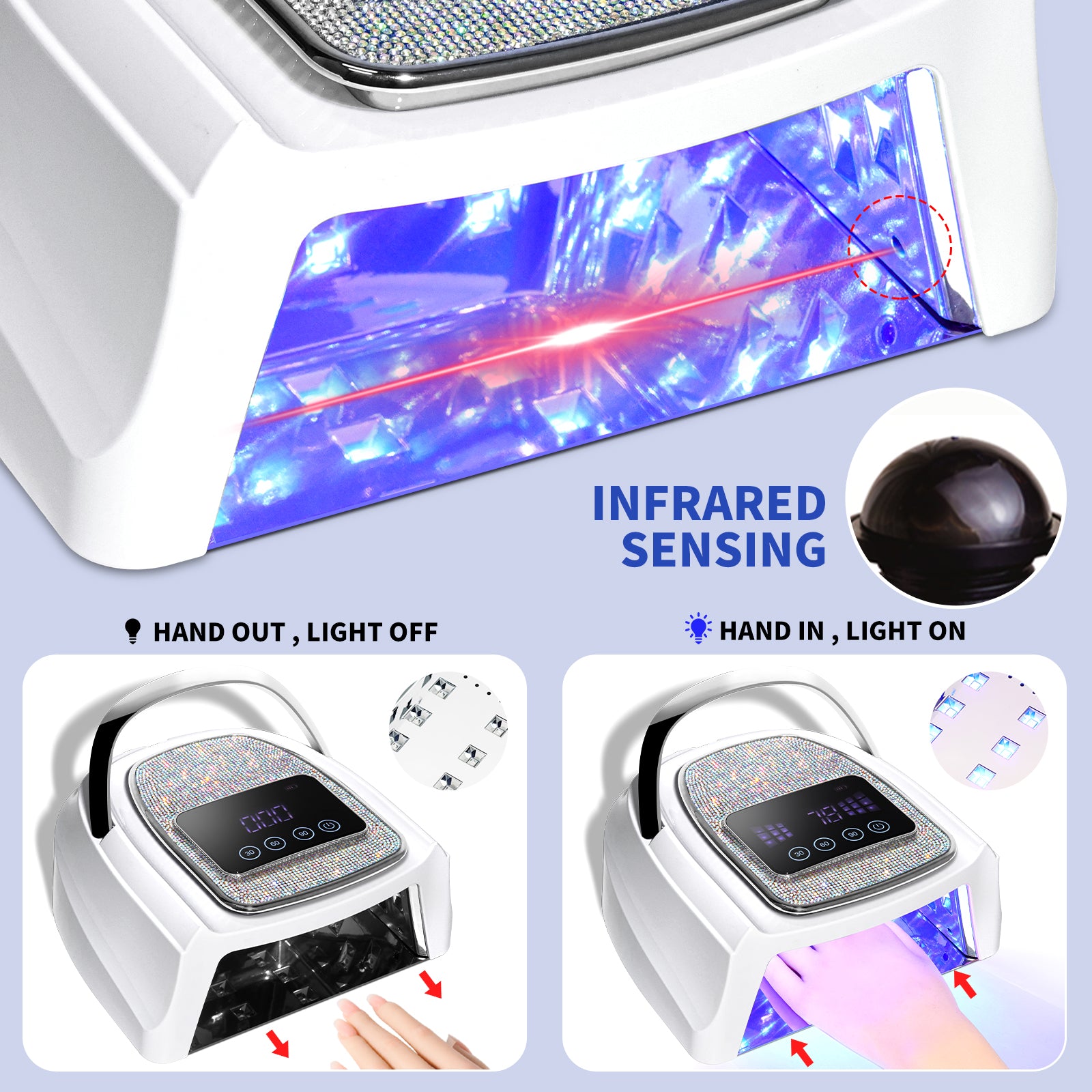 Kabellose UV/LED Nagellampe mit Akku