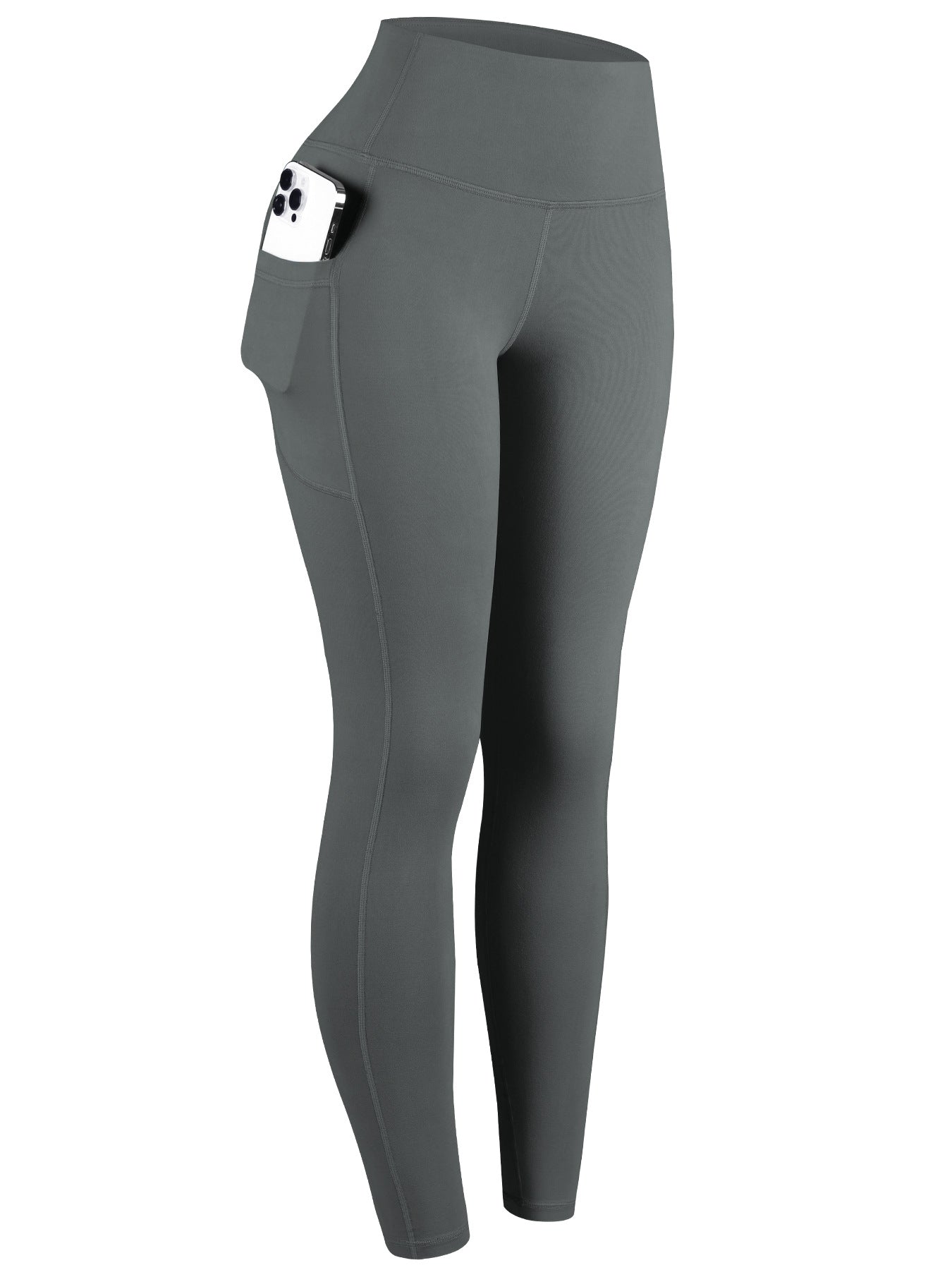Lange Yoga- und Laufhose mit Seitenfächern