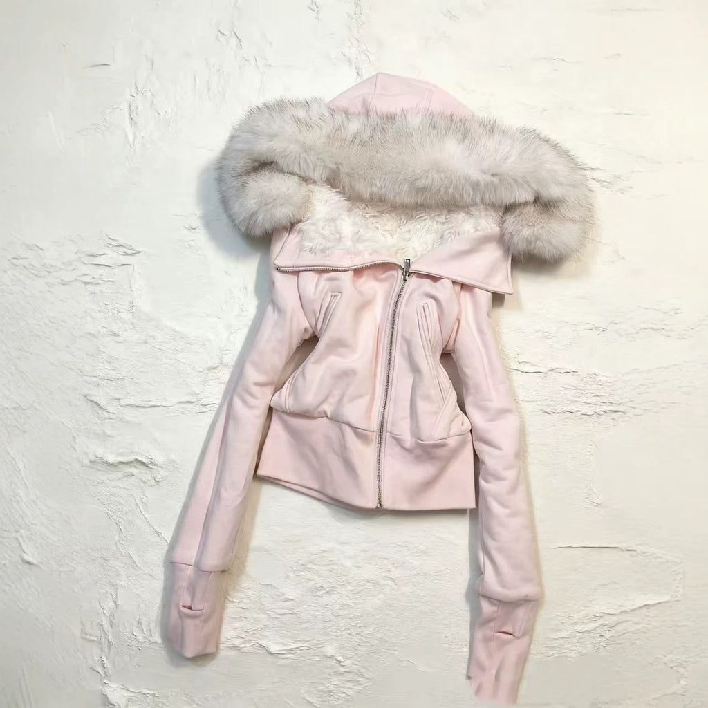 Zwei‑farbiger Fell‑Kopfbogen‑Mantel – Bild 3 | LuxeStyle