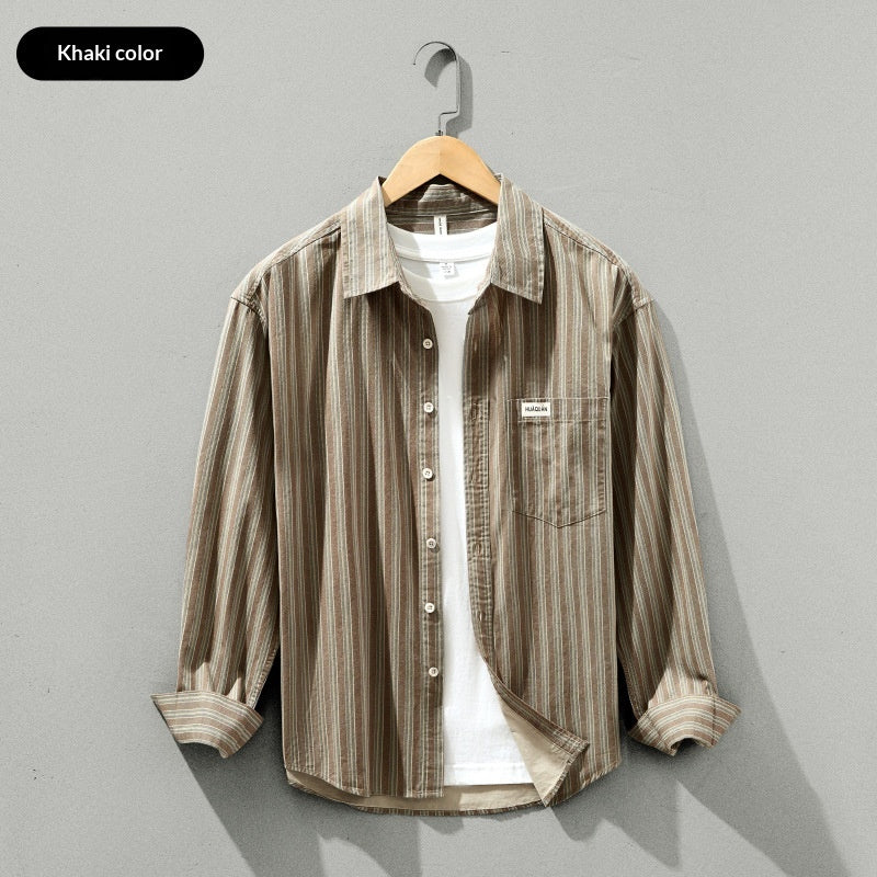 Gestreiftes Langarmshirt für Herren – Ansicht 5