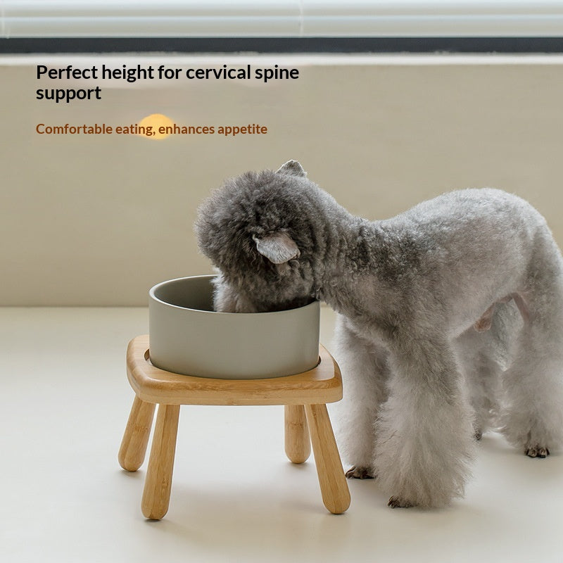 Keramik-Hunde- und Katzenschüssel mit Stützrahmen | LuxeStyle