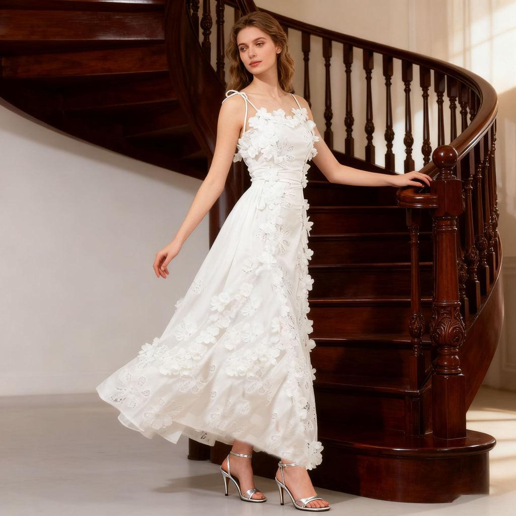 Floral-Asymmetrie-Robe – Bild 2 | LuxeStyle