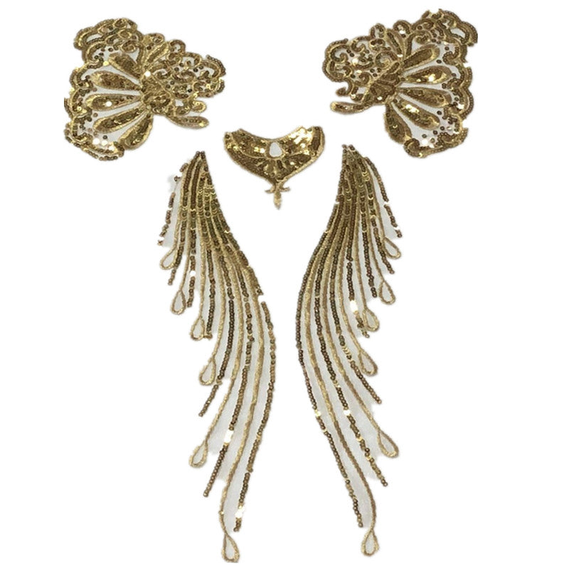 Goldenes Sticktuch zum Aufnähen – Bild 5 | LuxeStyle