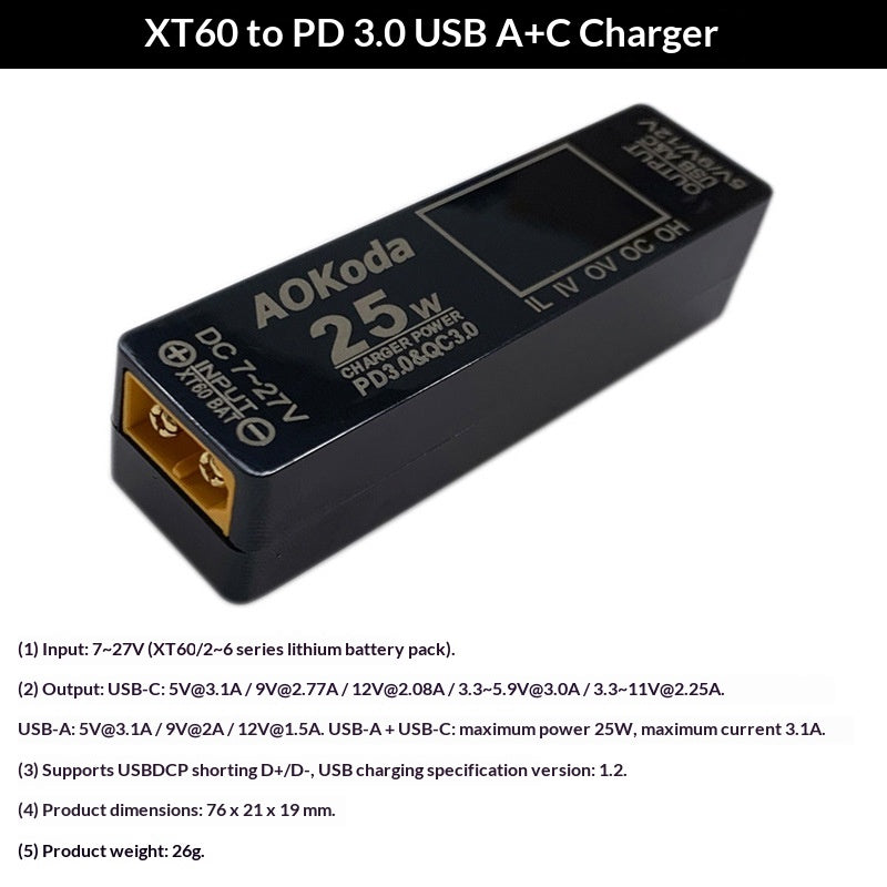 Drohnen-Akku-Ladegerät mit USB-Adapter