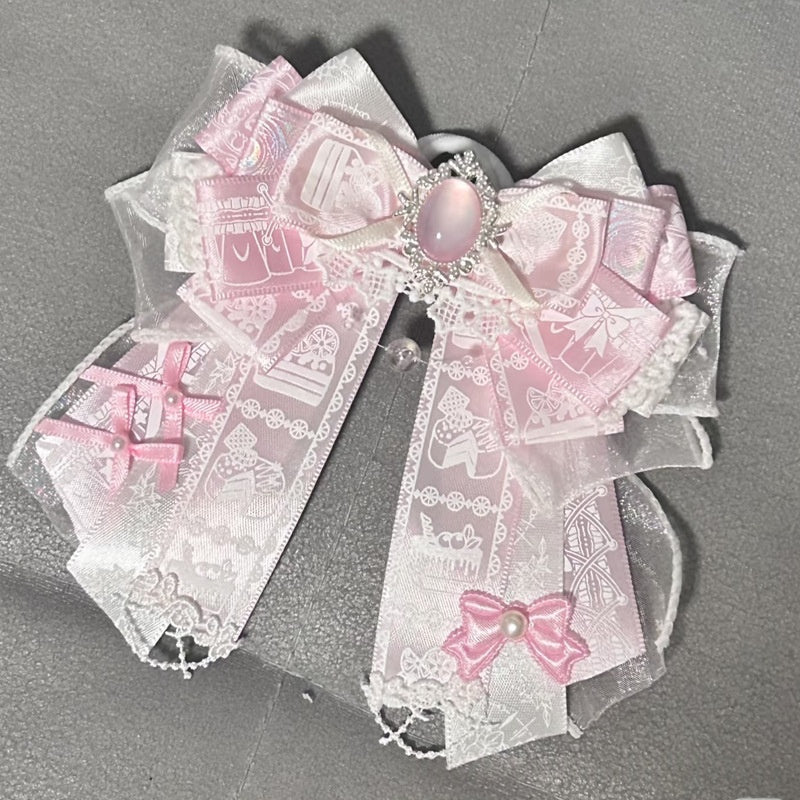 Bunny Ear Bow Brooch in Pink, Blau, Rosa – Bild 4 | LuxeStyle