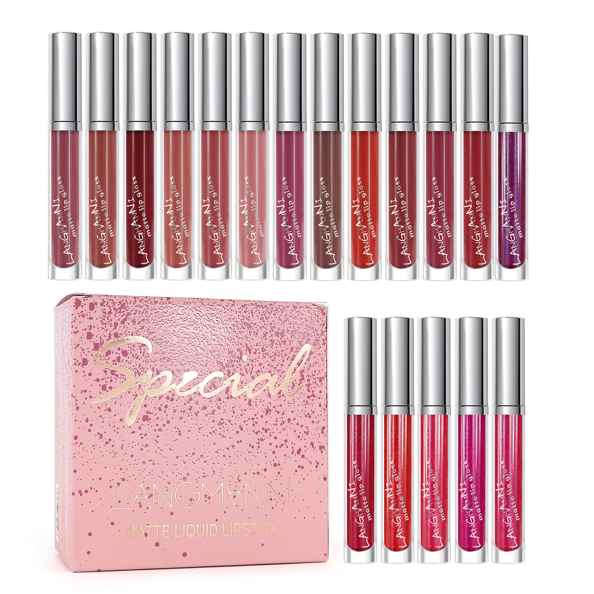 Matt-Samt Lipgloss Set (18 Farben) – Bild 4 | LuxeStyle
