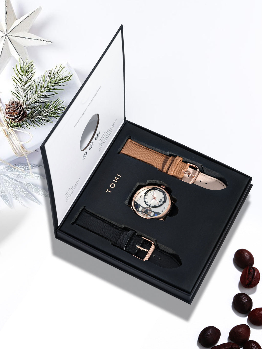 Herrenuhr mit Wechselarmbändern im Geschenkset
