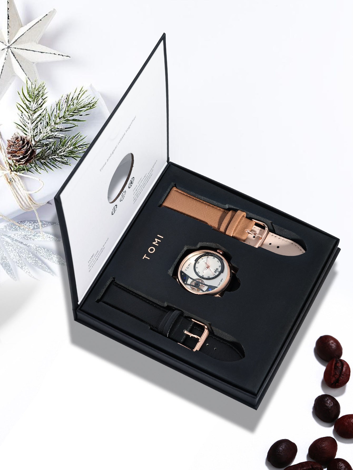 Herrenuhr mit Wechselarmbändern im Geschenkset