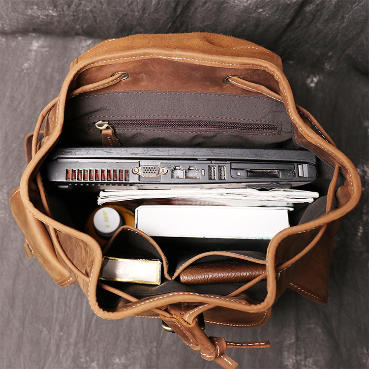 Rucksack Damen Crazy Horse Leder – Bild 7 | LuxeStyle