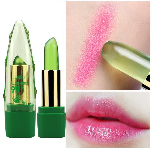 Farbwechselnde Lippenpflege mit Aloe Vera