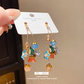 Rhinestone Crystal Flower Teardrop Ohrringe