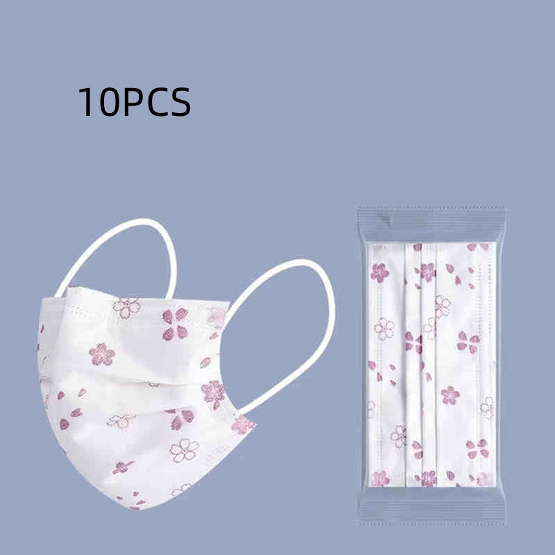 Farbwechselnde Stoffmasken mit Print (10er-Set)