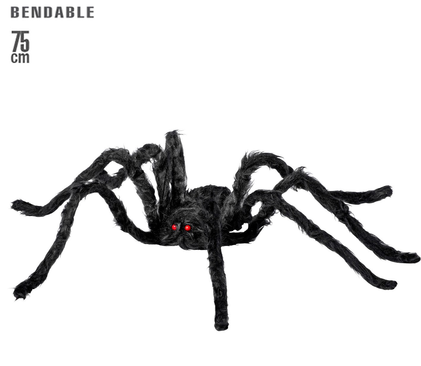 Spinne 75 cm haarig schwarz