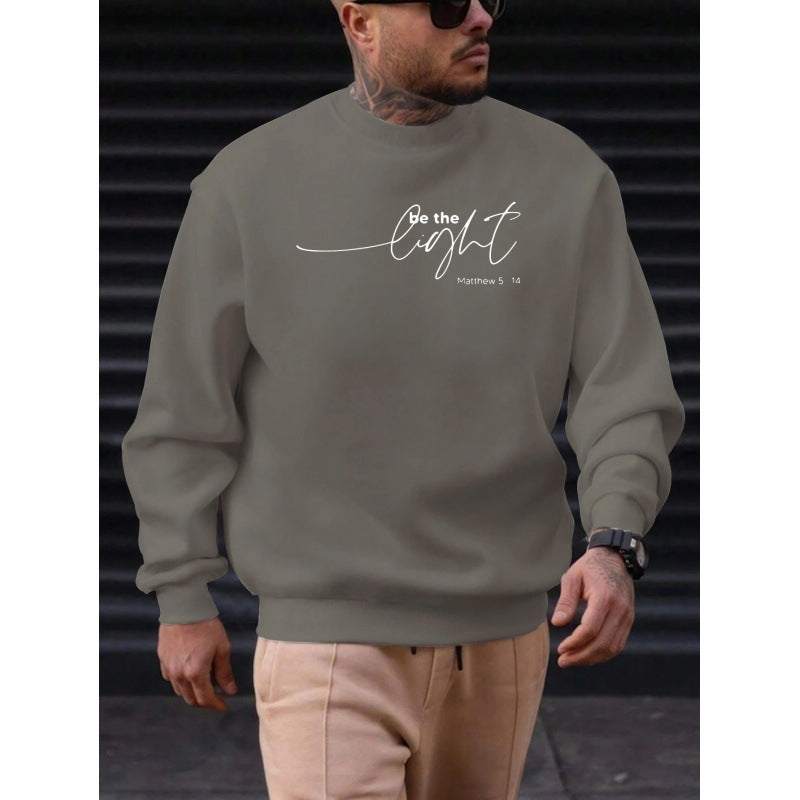 Herren Baumwoll-Sweatshirt mit Rundhals