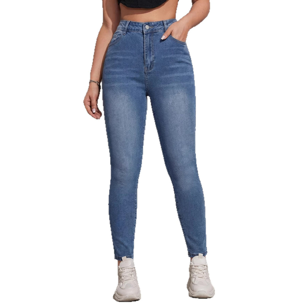 High-Waist Skinny Jeans
