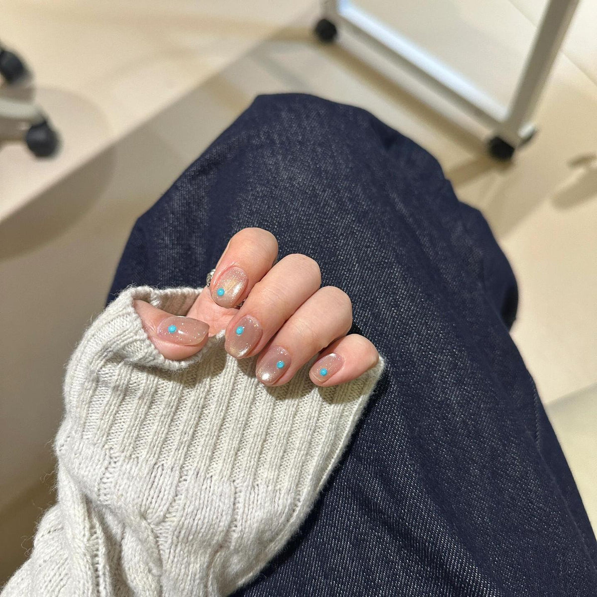 Cat's Eye Nails: Abnehmbare Sticker in Mint – Bild 2 | LuxeStyle