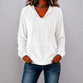 Samt-Hoodie mit langen Ärmeln – Bild 1 | LuxeStyle