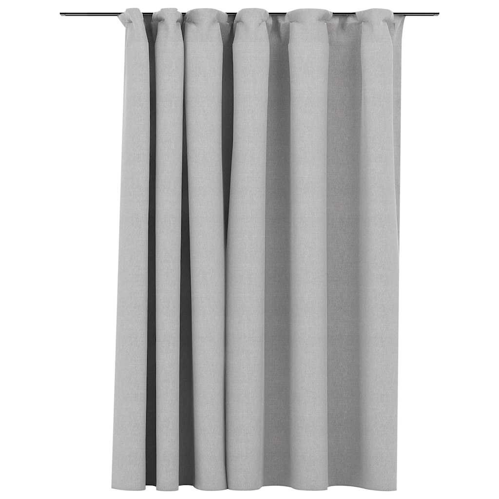 Verdunkelungsvorhang mit Haken, Leinenlook