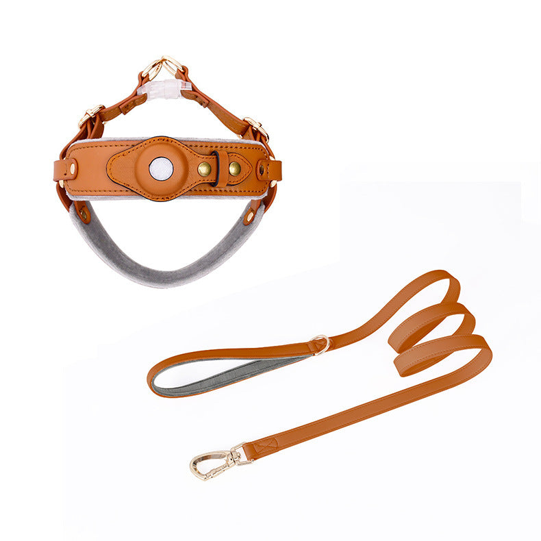 Hunde-Brustgeschirr mit AirTag-Halterung & Leine – Bild 4 | LuxeStyle