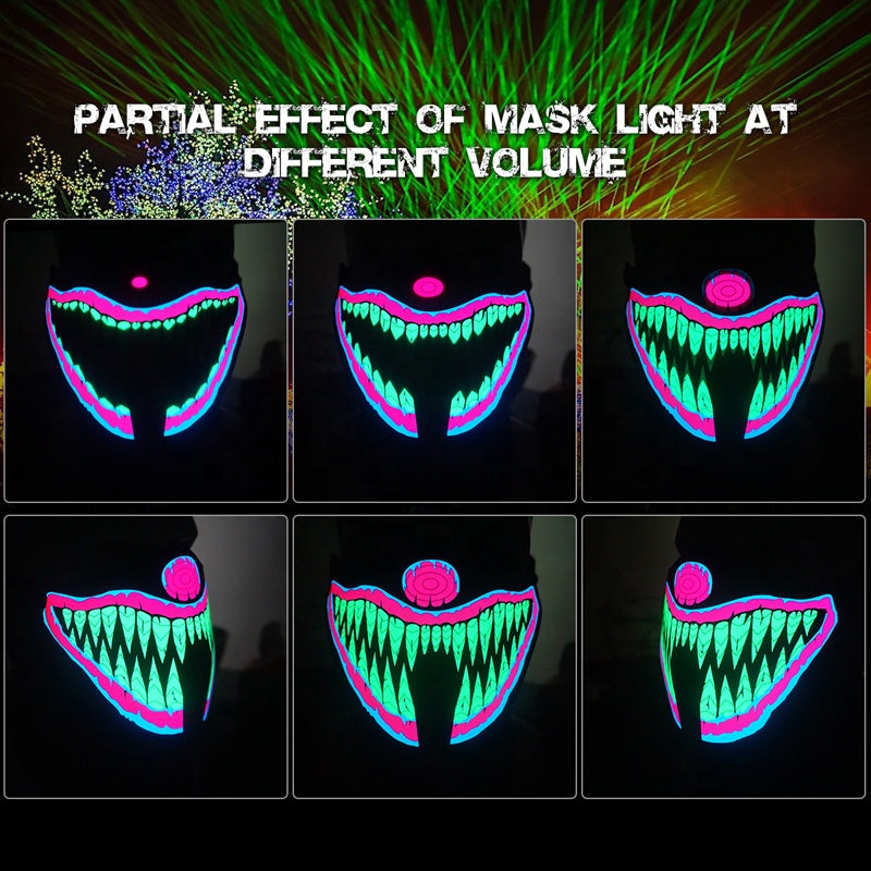 Leuchtende Halloween Party Maske