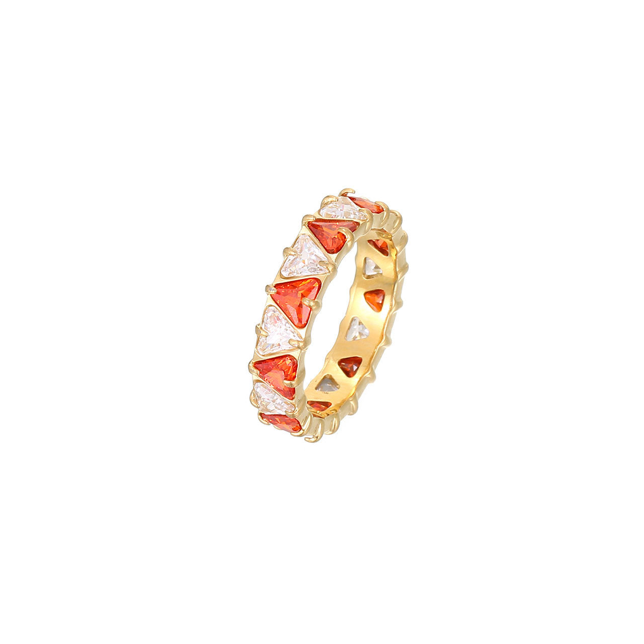 Herzring aus Titanstahl mit Zirkonia