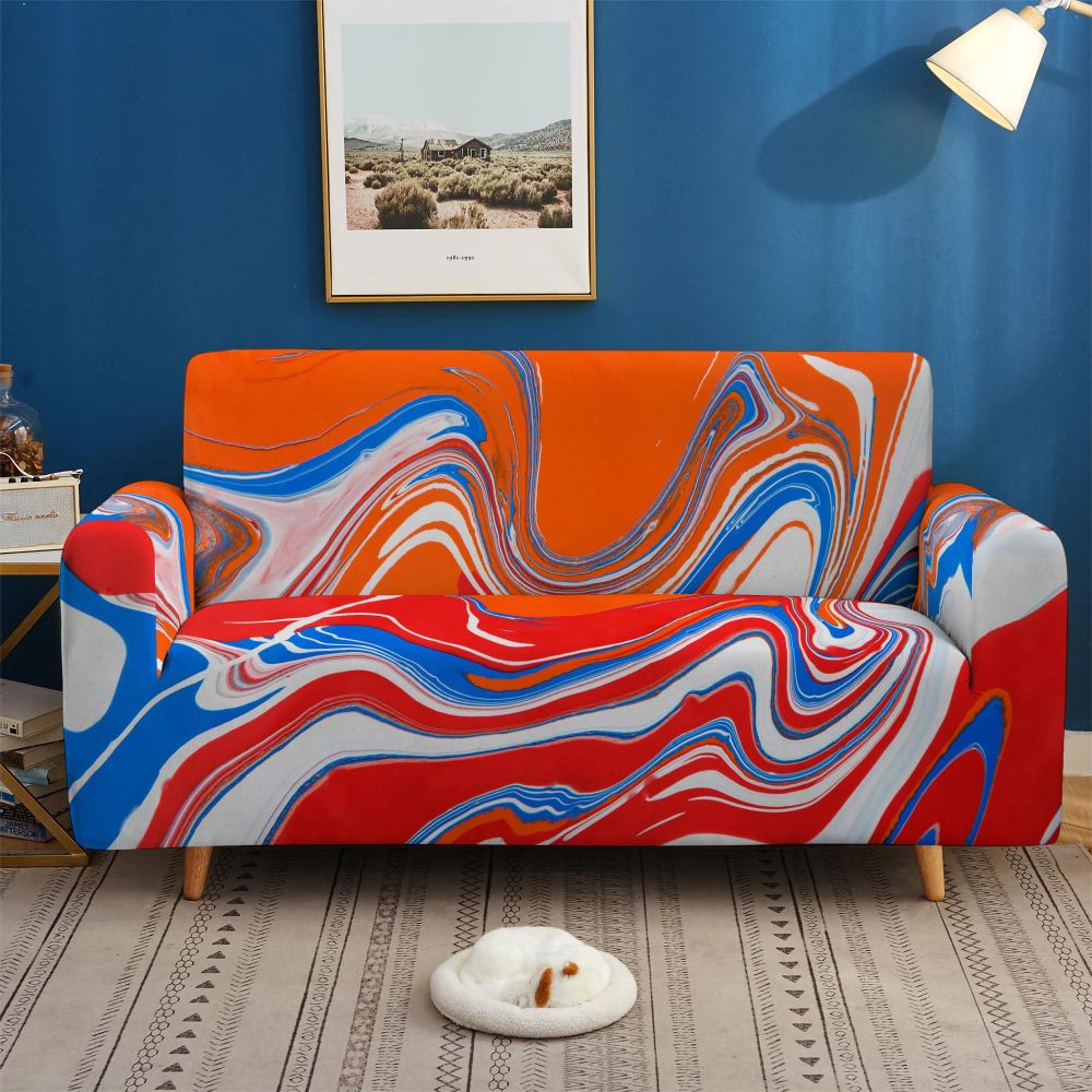 Art Texture Stretch-Sofabezug, rutschfest – Bild 5 | LuxeStyle