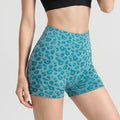 Leopard-Print Yoga Shorts