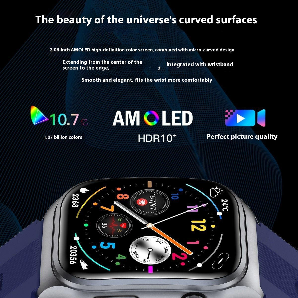 Smartwatch S15 mit Blutdruck- & Harnsäuremessung