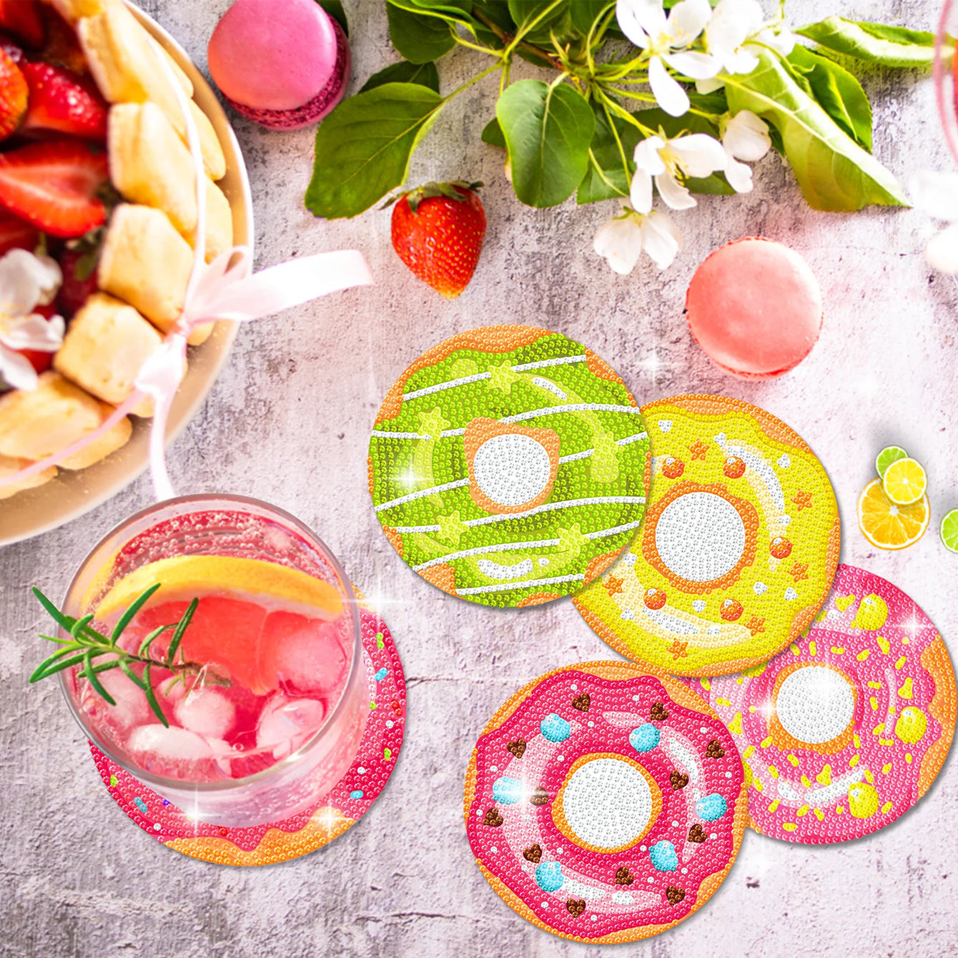 DIY-Diamantmalerei Untersetzer-Set