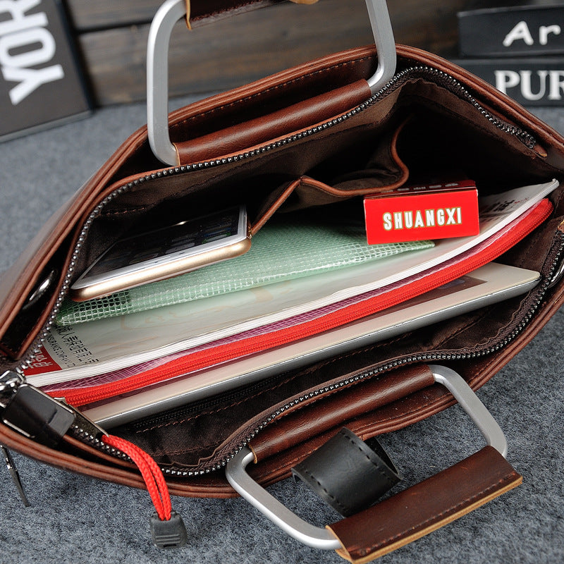 Men's Casual Messenger Bag aus PU-Leder – Bild 4 | LuxeStyle