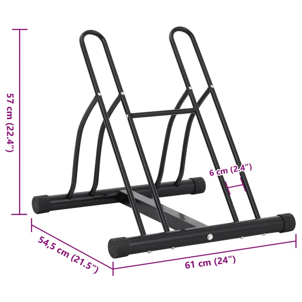Fahrradständer für 2 Velos, freistehend, Stahl